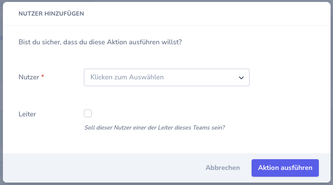 Teammitglied hinzufügen
