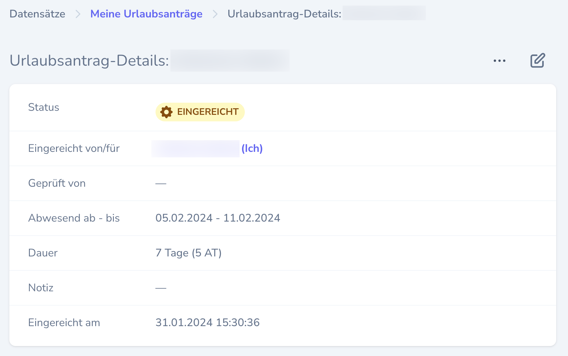 Typische Detailseite